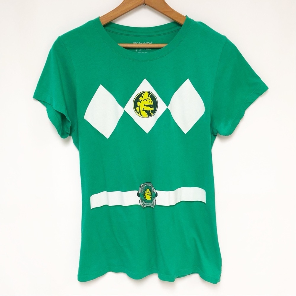 Mighty Fine Green Power Ranger T Shirt Sz L - Picture 4 of 9